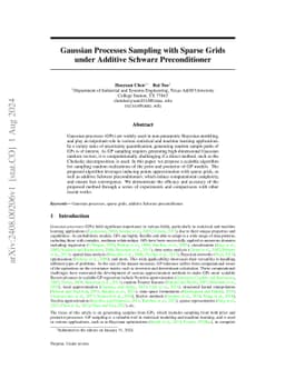 Gaussian Processes Sampling with Sparse Grids under Additive Schwarz
  Preconditioner