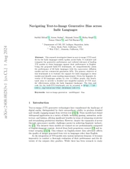 Navigating Text-to-Image Generative Bias across Indic Languages