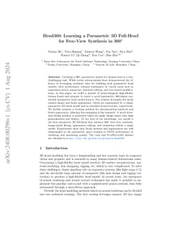 Head360: Learning a Parametric 3D Full-Head for Free-View Synthesis in
  360°
