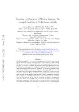 Securing the Diagnosis of Medical Imaging: An In-depth Analysis of
  AI-Resistant Attacks