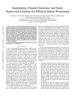Augmenting Channel Simulator and Semi- Supervised Learning for Efficient
  Indoor Positioning
