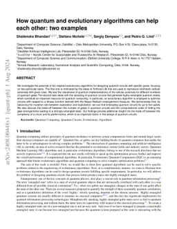 How quantum and evolutionary algorithms can help each other: two
  examples