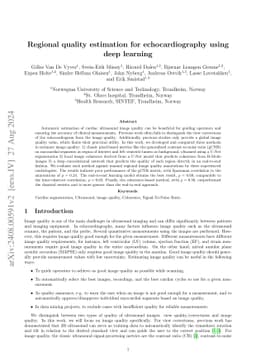 Regional quality estimation for echocardiography using deep learning