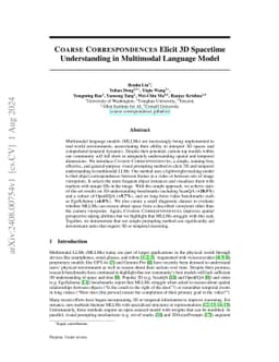 Coarse Correspondence Elicit 3D Spacetime Understanding in Multimodal
  Language Model