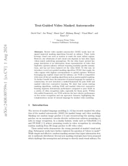 Text-Guided Video Masked Autoencoder