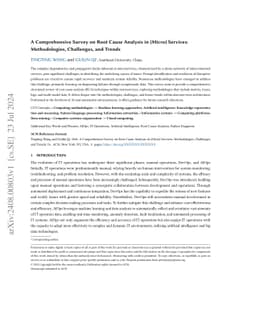 A Comprehensive Survey on Root Cause Analysis in (Micro) Services:
  Methodologies, Challenges, and Trends