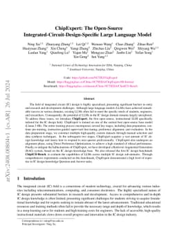 ChipExpert: The Open-Source Integrated-Circuit-Design-Specific Large
  Language Model