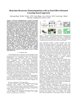Real-time Dexterous Telemanipulation with an End-Effect-Oriented
  Learning-based Approach