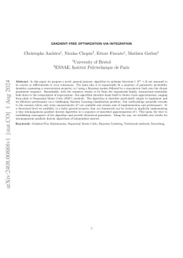 Gradient-free optimization via integration