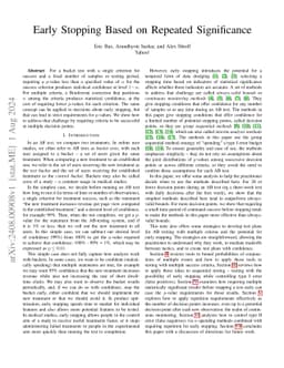 Early Stopping Based on Repeated Significance