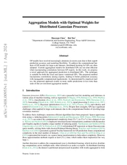 Aggregation Models with Optimal Weights for Distributed Gaussian
  Processes