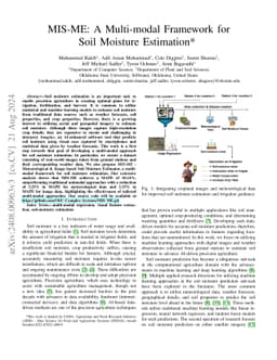MIS-ME: A Multi-modal Framework for Soil Moisture Estimation
