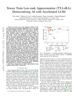 Tensor Train Low-rank Approximation (TT-LoRA): Democratizing AI with
  Accelerated LLMs