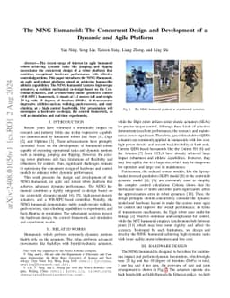 The NING Humanoid: The Concurrent Design and Development of a Dynamic
  and Agile Platform