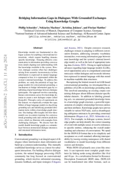 Bridging Information Gaps in Dialogues With Grounded Exchanges Using
  Knowledge Graphs