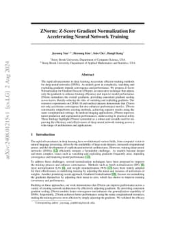 ZNorm: Z-Score Gradient Normalization for Deep Neural Networks