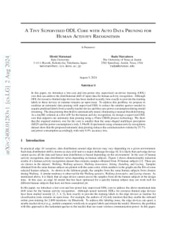 A Tiny Supervised ODL Core with Auto Data Pruning for Human Activity
  Recognition