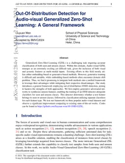 Out-Of-Distribution Detection for Audio-visual Generalized Zero-Shot
  Learning: A General Framework