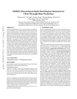 HMDN: Hierarchical Multi-Distribution Network for Click-Through Rate
  Prediction
