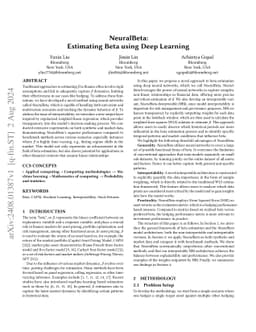 NeuralBeta: Estimating Beta Using Deep Learning