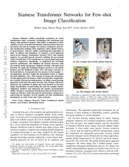 Siamese Transformer Networks for Few-shot Image Classification