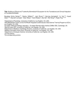 Building an Ethical and Trustworthy Biomedical AI Ecosystem for the
  Translational and Clinical Integration of Foundational Models