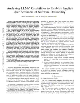 Using LLMs to Establish Implicit User Sentiment of Software Desirability