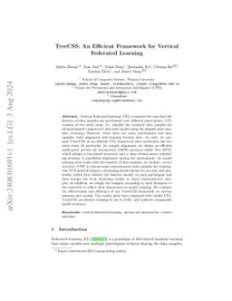 TreeCSS: An Efficient Framework for Vertical Federated Learning