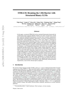 STBLLM: Breaking the 1-Bit Barrier with Structured Binary LLMs