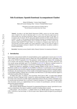 Sólo Escúchame: Spanish Emotional Accompaniment Chatbot