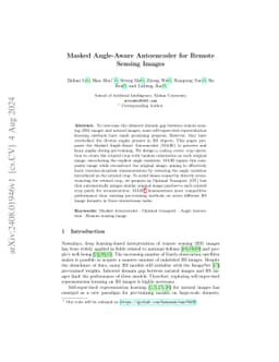Masked Angle-Aware Autoencoder for Remote Sensing Images