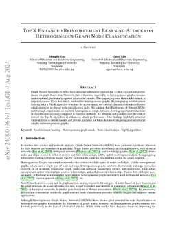 Top K Enhanced Reinforcement Learning Attacks on Heterogeneous Graph
  Node Classification