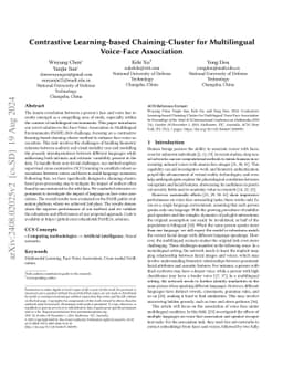 Contrastive Learning-based Chaining-Cluster for Multilingual Voice-Face
  Association