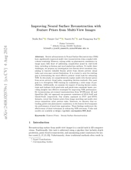 Improving Neural Surface Reconstruction with Feature Priors from
  Multi-View Image