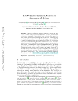 RICA2: Rubric-Informed, Calibrated Assessment of Actions