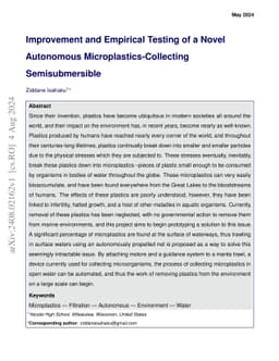 Improvement and Empirical Testing of a Novel Autonomous
  Microplastics-Collecting Semisubmersible