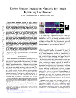 Dense Feature Interaction Network for Image Inpainting Localization
