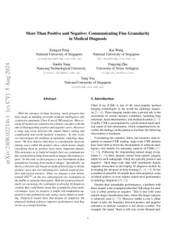 More Than Positive and Negative: Communicating Fine Granularity in
  Medical Diagnosis