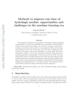 Methods to improve run time of hydrologic models: opportunities and
  challenges in the machine learning era