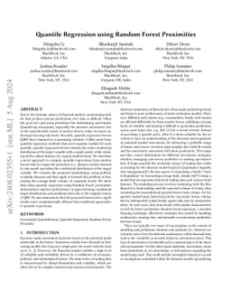 Quantile Regression using Random Forest Proximities