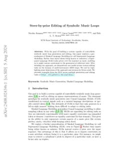 Steer-by-prior Editing of Symbolic Music Loops