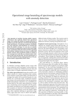 Operational range bounding of spectroscopy models with anomaly detection