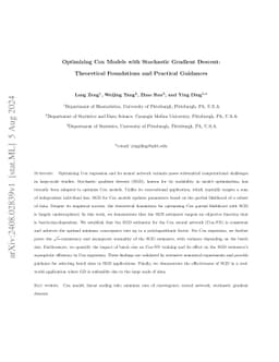 Optimizing Cox Models with Stochastic Gradient Descent: Theoretical
  Foundations and Practical Guidances