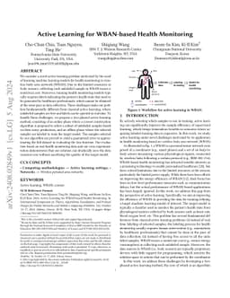 Active Learning for WBAN-based Health Monitoring