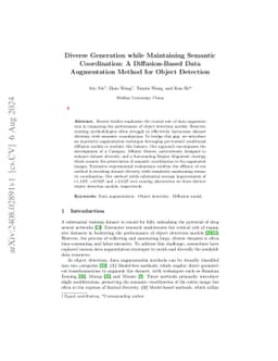 Diverse Generation while Maintaining Semantic Coordination: A
  Diffusion-Based Data Augmentation Method for Object Detection