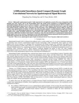 A Differential Smoothness-based Compact-Dynamic Graph Convolutional
  Network for Spatiotemporal Signal Recovery