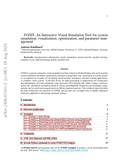 IVISIT: An Interactive Visual Simulation Tool for system simulation,
  visualization, optimization, and parameter management