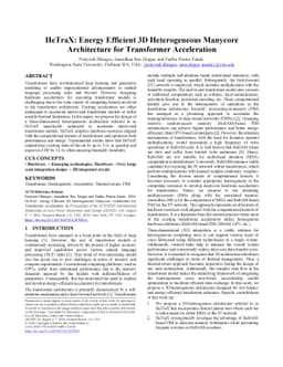 HeTraX: Energy Efficient 3D Heterogeneous Manycore Architecture for
  Transformer Acceleration