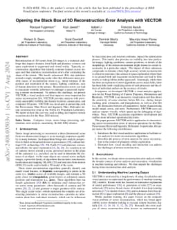 Opening the Black Box of 3D Reconstruction Error Analysis with VECTOR