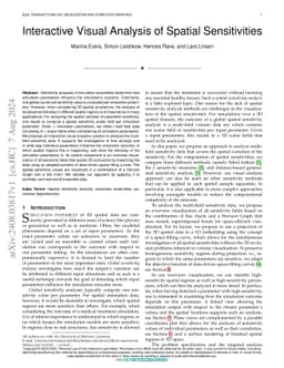 Interactive Visual Analysis of Spatial Sensitivities